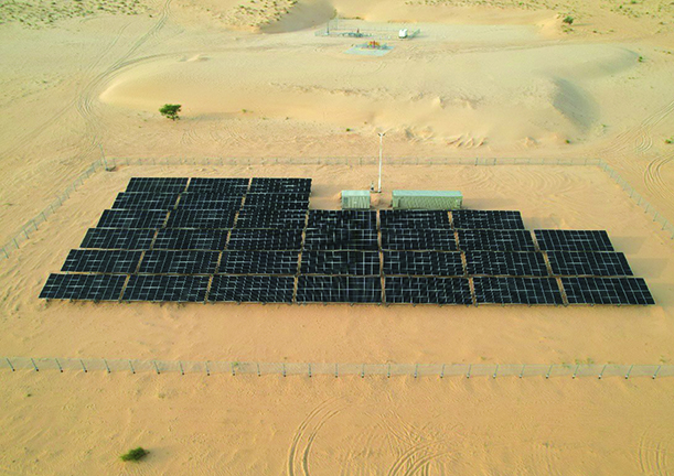 Champ de paneaux solaire