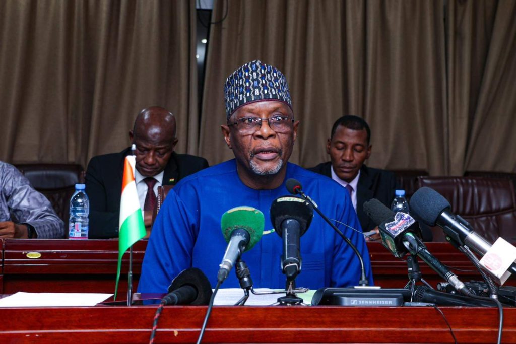 Le ministre Bakary Yaou Sangaré lors de la réunion à Bamako