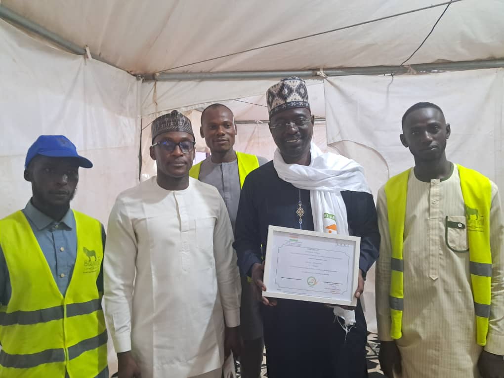 Boulama Adam avec l'équipe de l'ANMC