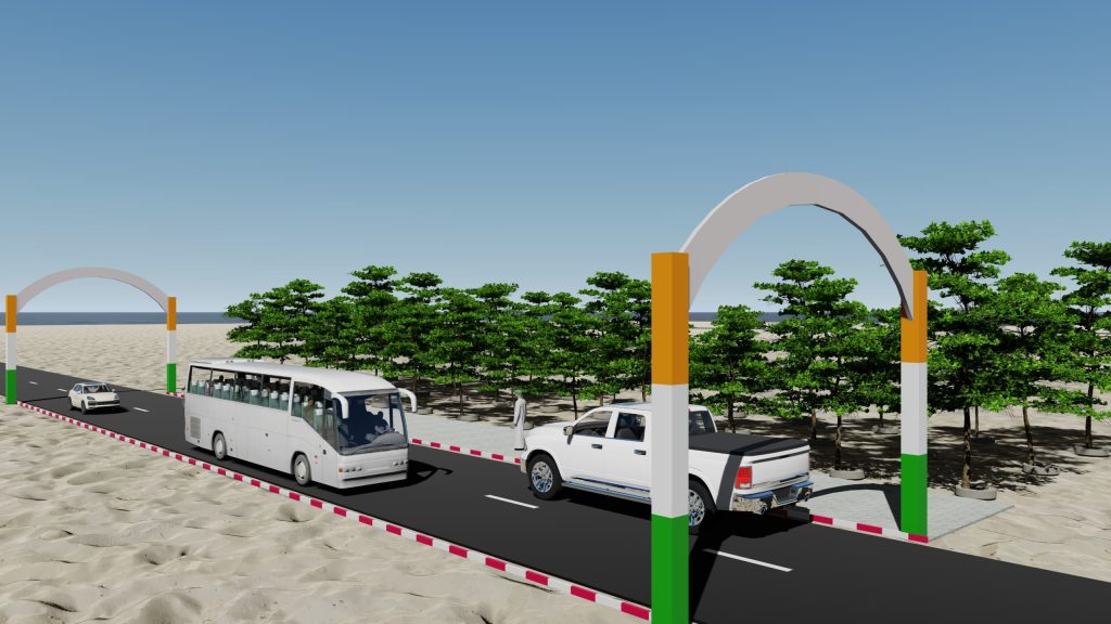 Maquette de l'Arboretum Général Abdourahamane Tiani à l'entrée de la ville de Tillabéri