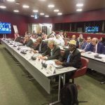 Le président du CCR (1er plan) aux travaux de l'UIP à Genève