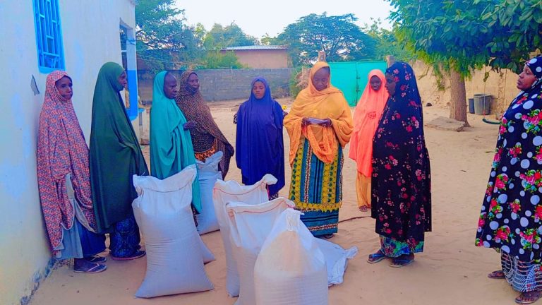 Au cours de la distribution des vivres à Diffa