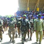 Le PrésidentBBB à son arrivée à la Tribune de Tillabéri