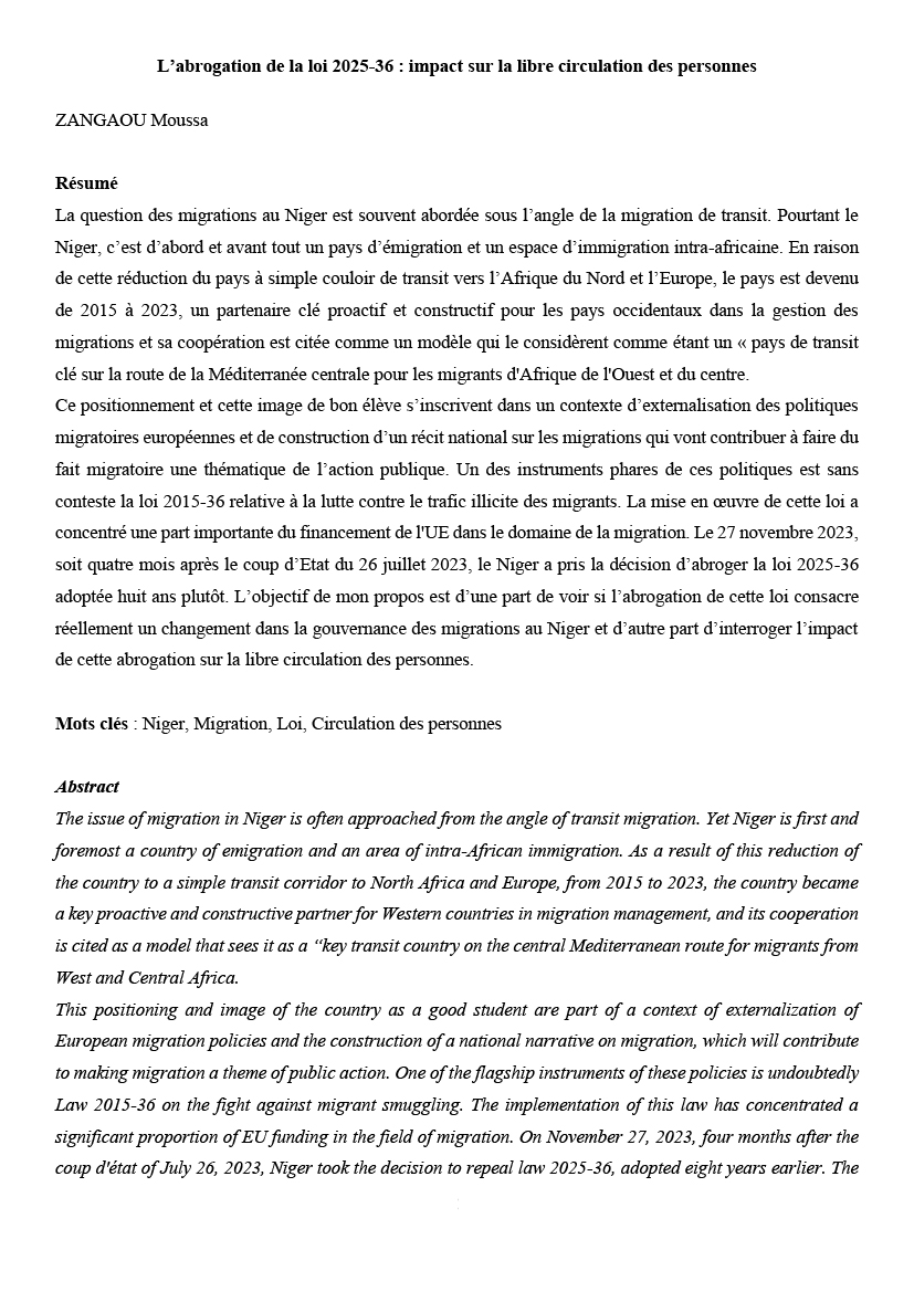 Conf 3 Harouna Abrogation de la loi 2015-36-1