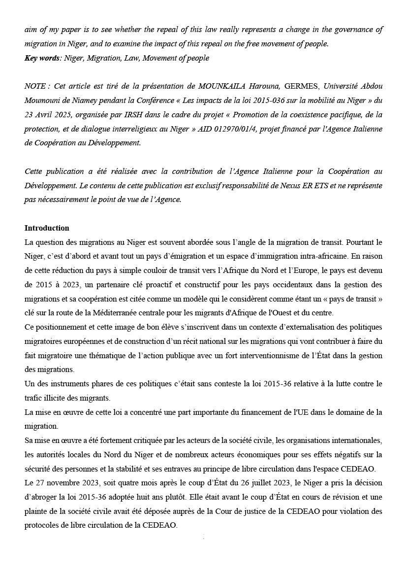 Conf 3 Harouna Abrogation de la loi 2015-36-2
