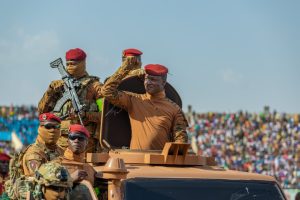 Arrivée du Président du Faso au stade Sangoulé Lamizana