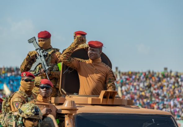 Arrivée du Président du Faso au stade Sangoulé Lamizana